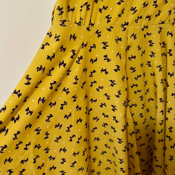 LA Soul| Cute Yellow Scottie Dog Swing Skater Sleeveless Dress Sz S - Picture 4 of 6
